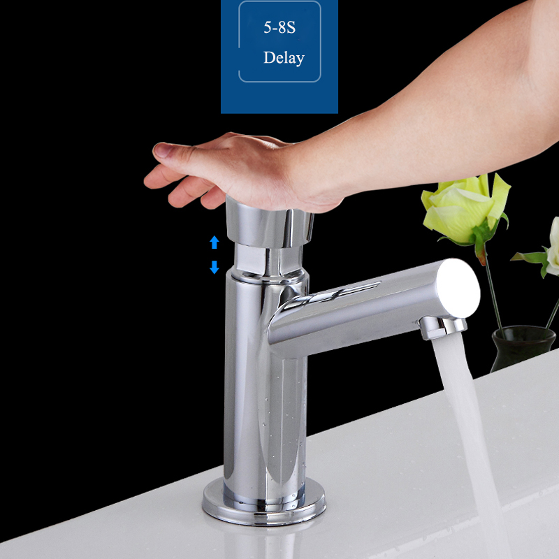 Home Bar Sink - 터치 프레스 욕실 세면대 수도꼭지, 시간
