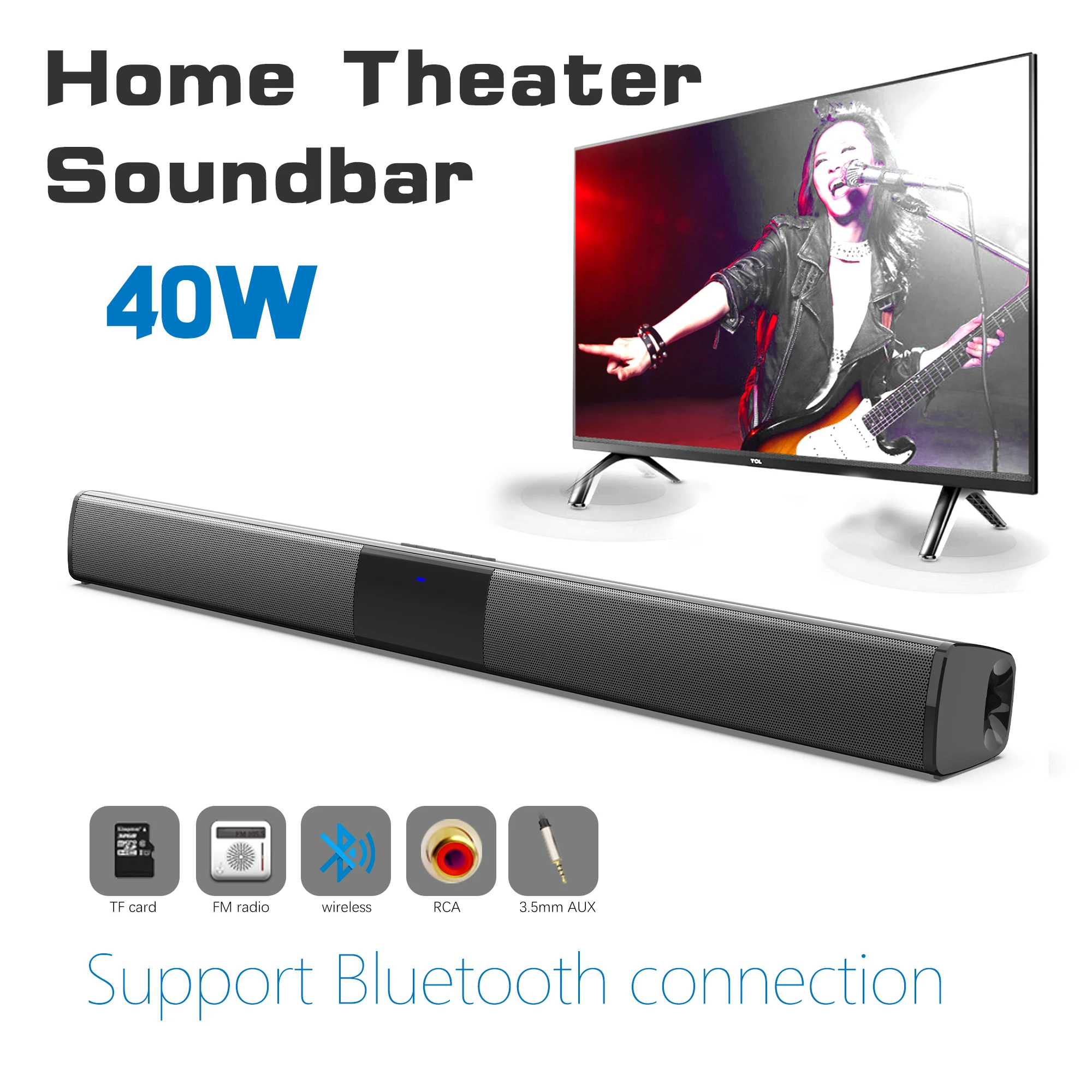 Home Bar And Theater - TV 컴퓨터 용 40W 고출력 사운드