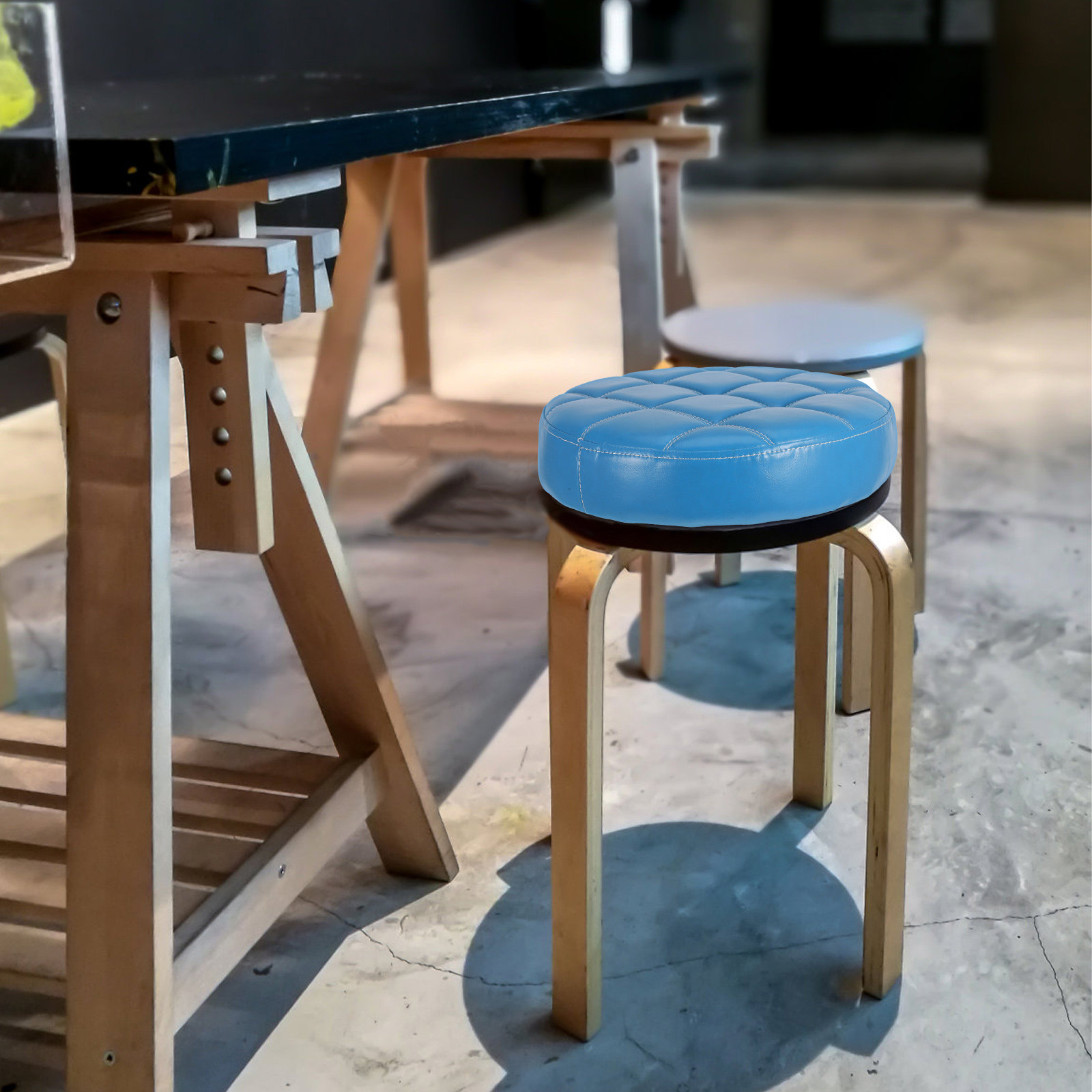 PU 원형 스툴 시트 쿠션 교체 패드 - 바 의자, 사 - Home Bar Seating 리뷰 및 가격