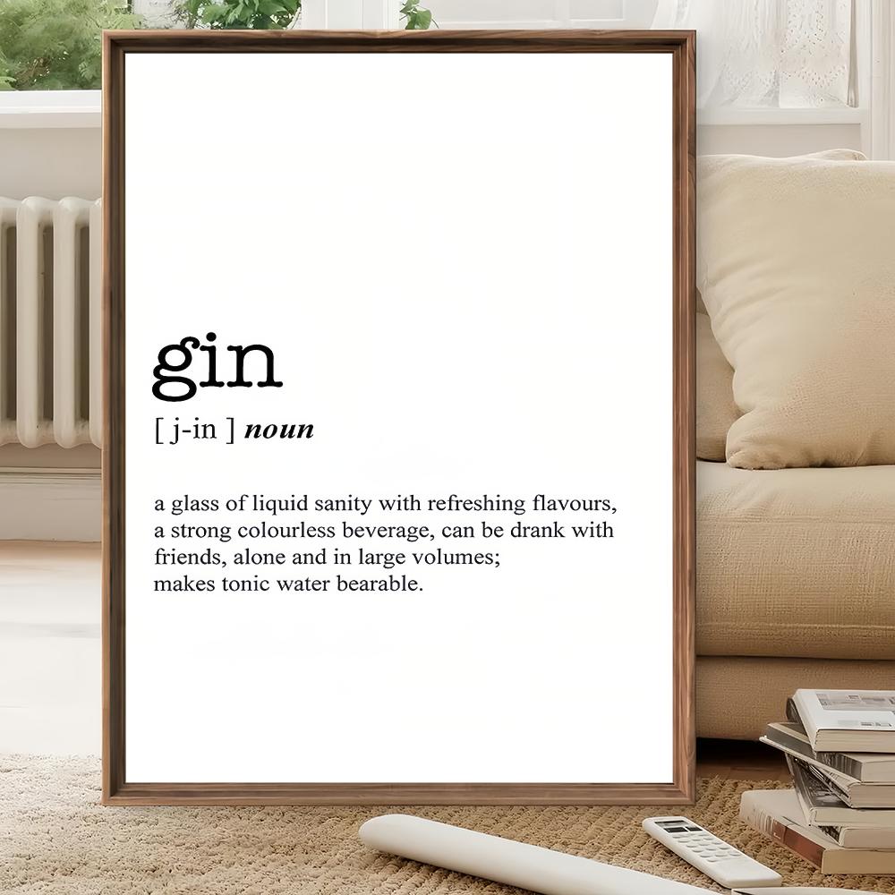 GIN 단어 정의 HD 벽 장식 포스터 재미있는 어반  - Home Bar Word 리뷰 및 가격