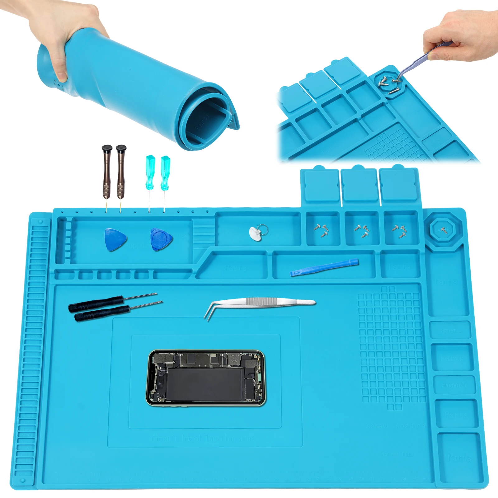 45x30cm 실리콘 납땜 매트 내열성 대형 정전기 방 - Bar Mat Rubber 리뷰 및 가격